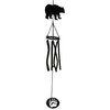 Black Bear Wind Chime with Metal Tubes, 37.5"