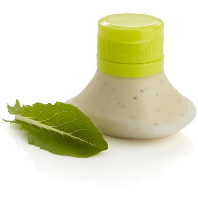 DobryDom 3 Packs Portable Salad Dressing Containers, Silicone Squeeze Bottle