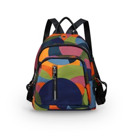 AfitLulu Womens Backpack 3-Layer Zippered Pockets Women's Fashion Backpacks with Adjustable Backpack Straps and Handles, Small Backpack Casual Womens Rucksack with Earphone Hole (Color)