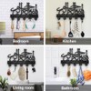 MAYJOYDIY Arabic Wall Mount Coat Rack Wood Key Hanger for