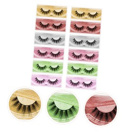 FOMIYES 12pairs Vivid False Eyelashes Natural Look Grafting Lashes for Makeup for Photography Parties Everyday Use Includes Styles