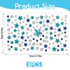 8 Sheets Self-Adhesive Rhinestone Stickers, Star and Circle Face Jewels
