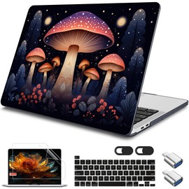 Tuiklol for MacBook Pro 16 inch Case (2020 2019 Release) Model A2141, Hard Shell Case for Keyboard Cover& OTG & Camera Cover with Retina Display and Touch Bar Fits Touch ID,Mushroom