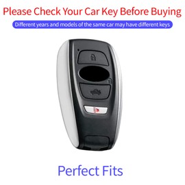 CAERSAT for Subaru Key Fob Cover Soft TPU with Keychain Key Case Holder All-Around Protection Compatible for Forester Outback BRZ Legacy CrossTrek Ascent WRX (4 Buttons, B Purple)