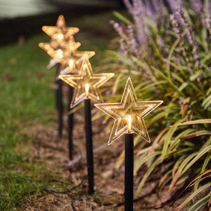 Solar Christmas Star Lights Outdoor Energy Saving Waterproof Solar Powered