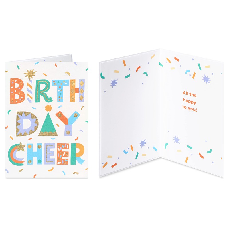 Papyrus Boxed Birthday Card Assortment, Bright Birthday (4-Count)