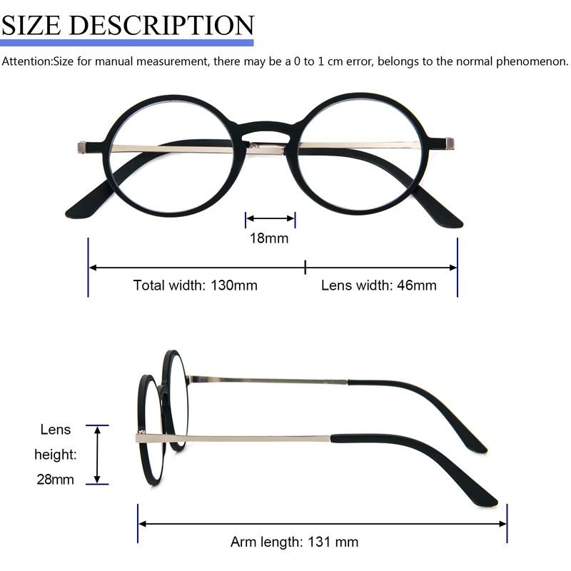 KoKoBin Ultradünne ultraleicht Anti-Blaulicht Lesebrille mit Etui Tragbare Anti-Glare-Brille (Schwarz,