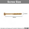 TERF® High Performance Multi Purpose Screw 5.0 X 100mm Torx