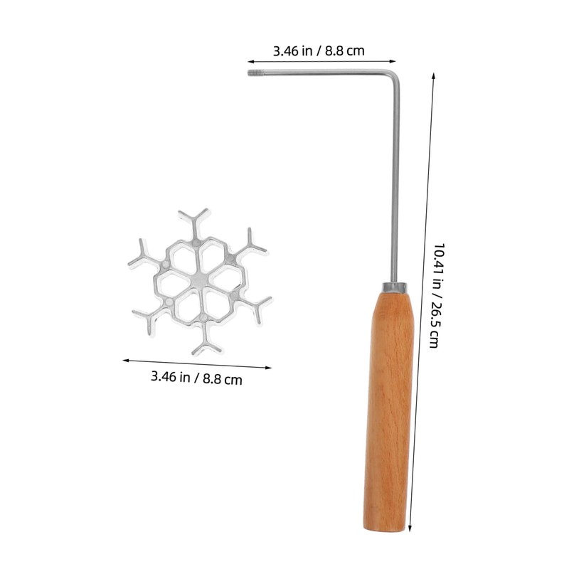 ABOOFAN 1 Set Snowflake Timbale Iron with Ergonomic Handle Deep
