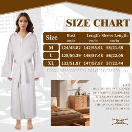 Princess Leia Costume Adult Women Robe Leia Cosplay Outfits Flannel Hooded Bathrobe with Belt Suits (White, Large)