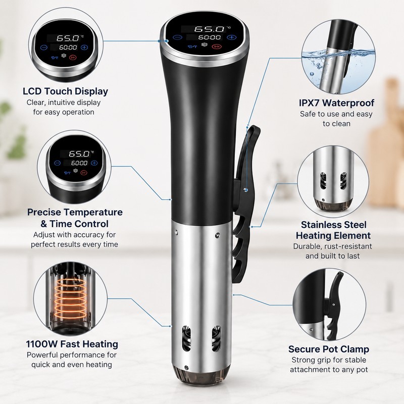 Sous Vide Cooker for Home Meal Preparation – Digital Immersion
