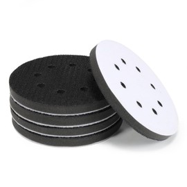 5 Pack 5 Inch 8 Holes Interface pad,Orbital Sander Foam Pad,5" Foam Sanding Pads,Hook and Loop Soft Density Sponge Cushion Buffer Backing Pad for Orbital Sander