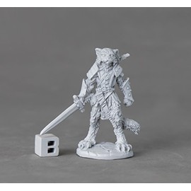 Reaper Miniatures 03893 Mal, Catfolk Warrior, Metal Miniature