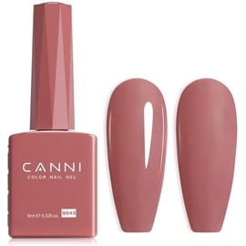 CANNI- Esmalte de uñas en gel rojo claro, 1 pieza de esmalte de uñas en gel rosa, esmalte de uñas en gel de color rosa bebé, alto brillo, remojo