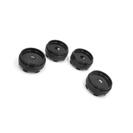 Motoforti 4Pcs Black 66mm Dia 6 Lugs Car Tire Wheel Center Hub Caps Cover Protector Long-lasting