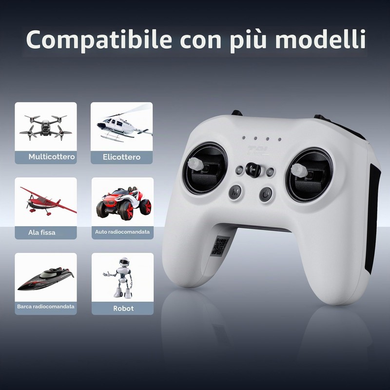 Radiomaster T8L ELRS 2.4GHz RC Gimbal Hall USB C Simulatore