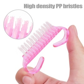 Nail Brush, 6 Pcs Plastic Clean Brush, Hand Scrubbing Cleaning Brush, with Plastic Handle, for Cleaning Nails