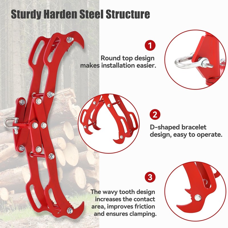 Log Lifting Tongs, Optimal Strength Log Tongs, Multi-Model Compatibility, Superior
