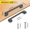 GOTRUST 12PCS Kitchen Cabinet Handles128mm Hole Centre, Matt Black Cupboard