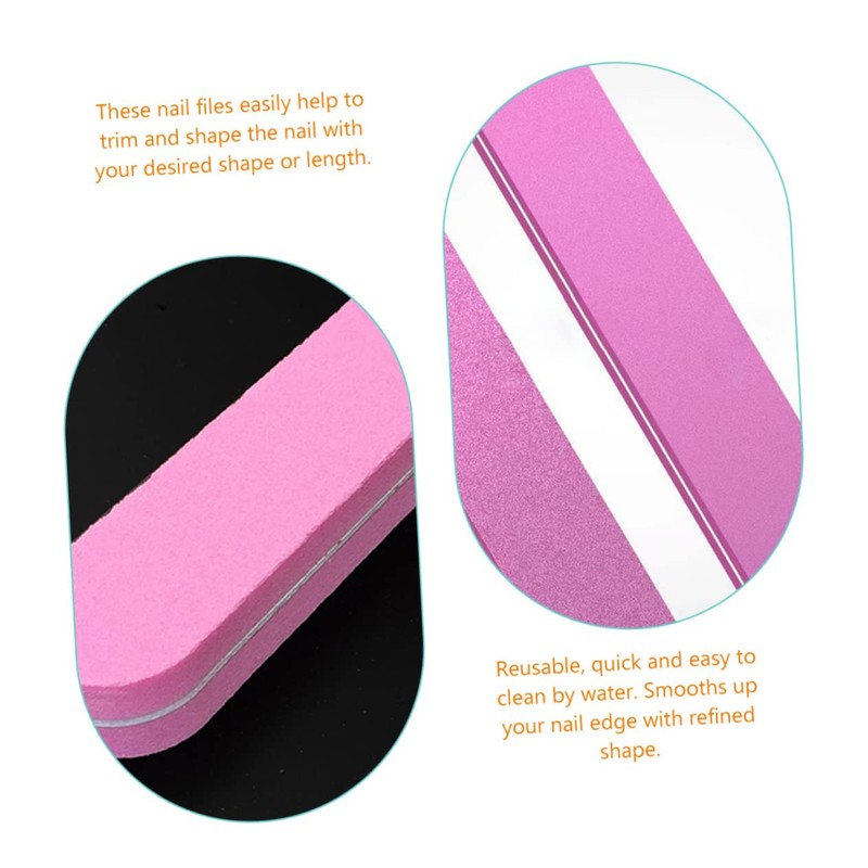 Minkissy 20pcs Mini Double-Sided Nail Files for Manicure and Pedicure