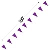 100 Ft Purple Pennant Banner 48 Flags Party Event Toy
