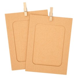 joycraft 20Pcs Paper Photo Frames, 4x6 Inch Kraft Paper Picture Frames, Hanging Photo Display Banner, DIY Clip Photo Display Holders for Home, Office, Wedding, and Party Decor