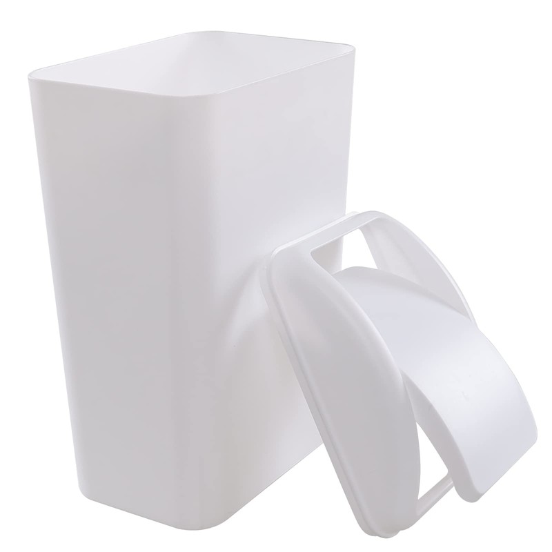 Vababa 1 Pack 3 Gallon Plastic Swing Top Trash Can,