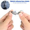 twirush Titanium Keyring, Removable Key Chain with Quick Release, Double