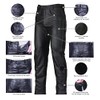 Vance Leather Men's Black Premium Leather Motorcycle Overpants with Side