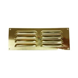 Merriway BH00510 Polished Brass Louvred Vent 9 x 3 -1 Pcs