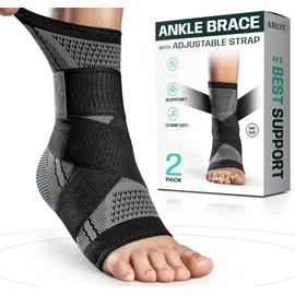 AREST (2er-Pack) Sprunggelenkbandage - Einstellbare Kn√∂chelbandage - Bandage Fu√ügelenk f√ºr Sport - Sprunggelenkbandage f√ºr links und rechts