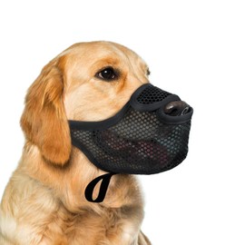 Dog Muzzle for Large Medium Small Dogs,Breathable Air Mesh Muzzle for Dog to Prevent Biting Chewing Licking Eating,Soft Dog Muzzle with Front Opening Design for Drinking Panting (XS)