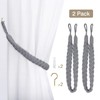Set of 2 Lewondr Curtain Tiebacks Braid Rope Tiebacks Easy