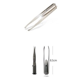 FRCOLOR Tweezers with Light Stainless Steel Makeup Tweezers Eyelash Tweezers Hair Removal Tweezers for Woman