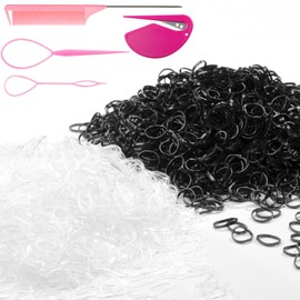 Zingso Hair Elastics Small Hair Ties, 2000pcs Rubber Bands for Hair Baby Thin Hair Ties Mini Hair Styling Accessories Ponytail Holders for Toddler Kids Baby Girls No Hurt