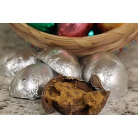 Lang’s Chocolates – Milk Chocolate Easter Eggs – Peanut Butter Filled – 6 Pieces – Rich & Creamy – Perfect for Easter Baskets – Sweet Chocolate – Handcrafted – Gluten Free – Easter Candy – Kosher