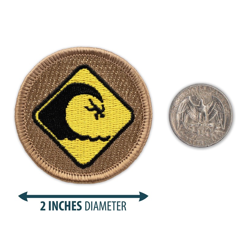 High Surf Patrol Patch - 2" Diameter Round Embroidered Patch