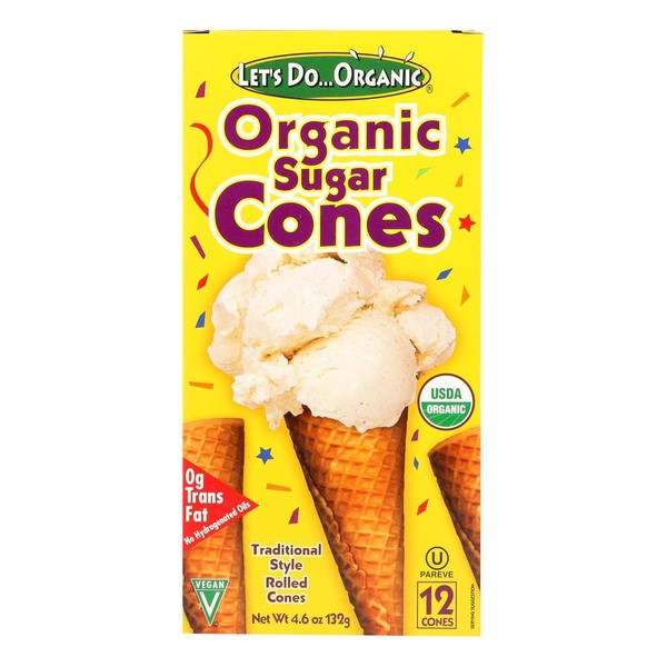 Let's Do Organics Sugar Cones, 4.6-ounce Boxes (Pack of 12)