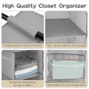 HOSTK 2Pack Hanging Closet Organizer, 6 Tier Hanging Storage Shelves,
