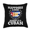 I Married A Cuban Marriage Anniversary Wife Husband Throw Pillow,