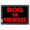 Hillman 848546 Dog On Premises Sign, Black and Red Aluminum