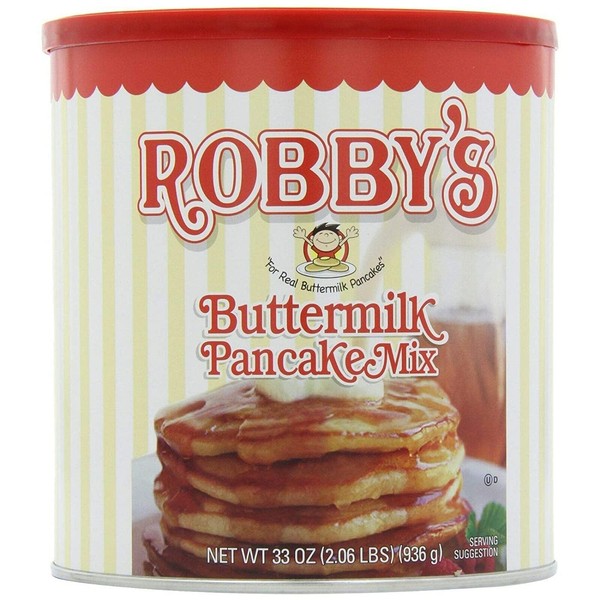 Carbon's Golden Malted ROBBY'S BUTTERMILK Pancake Flour Mix, 33 oz Can