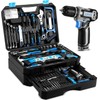Tool Set: Tool Kit with 12V Cordless Drill, Hand Toolbox