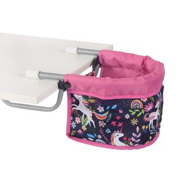 Bayer Chic 2000 735-43 Table Seat 60 cm Doll's High Chair Unicorn Navy Pink