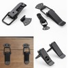 6 Pack Black，Stainless Steel Spring Loaded Toggle Latch, Silver Catch