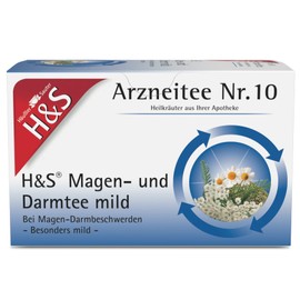 H&S Magen- und Darmtee mild: Arzneitee Nr. 10 mit Schafgarbenkraut, Anis, Fenchel, Kümmel, Kamille für Magen und Darm, 20 x 2 g