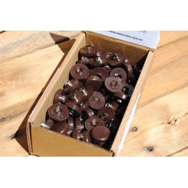 Safeglides BULK 100 PCS 1" Tap in NO-FELT Furniture Safeglides, Brown