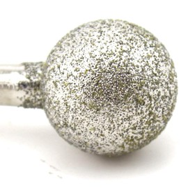 ILOVETOOL - Broca esférica de 16 mm con punta de diamante revestida, punta de bola redonda, grano 80 vástago, 6 mm, para joyería de piedra de jade, pulido de cerámica