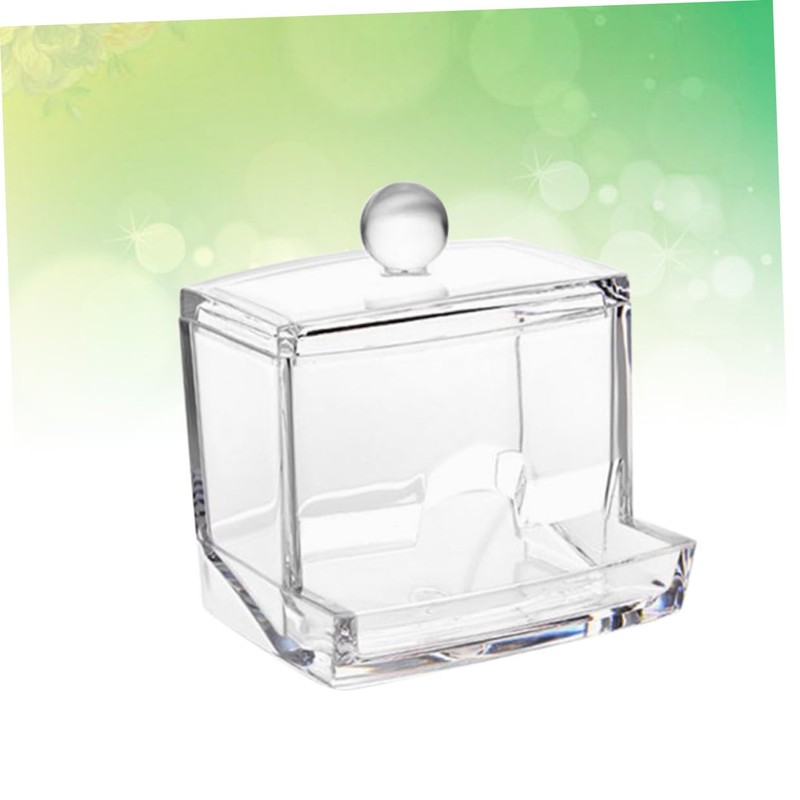 STOBAZA 3pcs Box Cotton Buds Box Acrylic Storage Case for