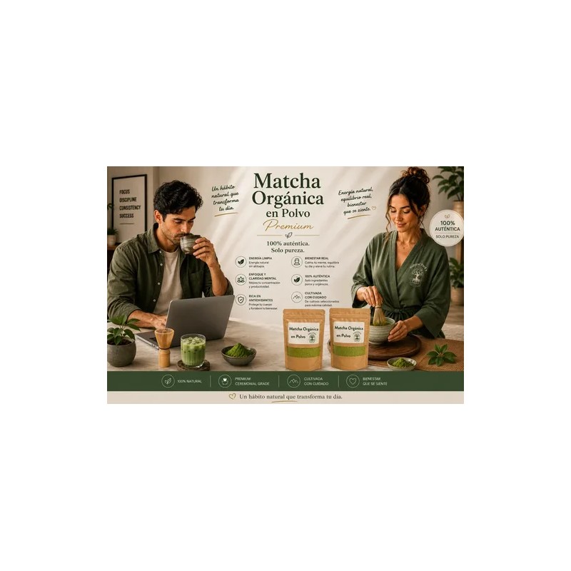 Té Matcha Orgánica Premium 100 Natural Polvo 500g
